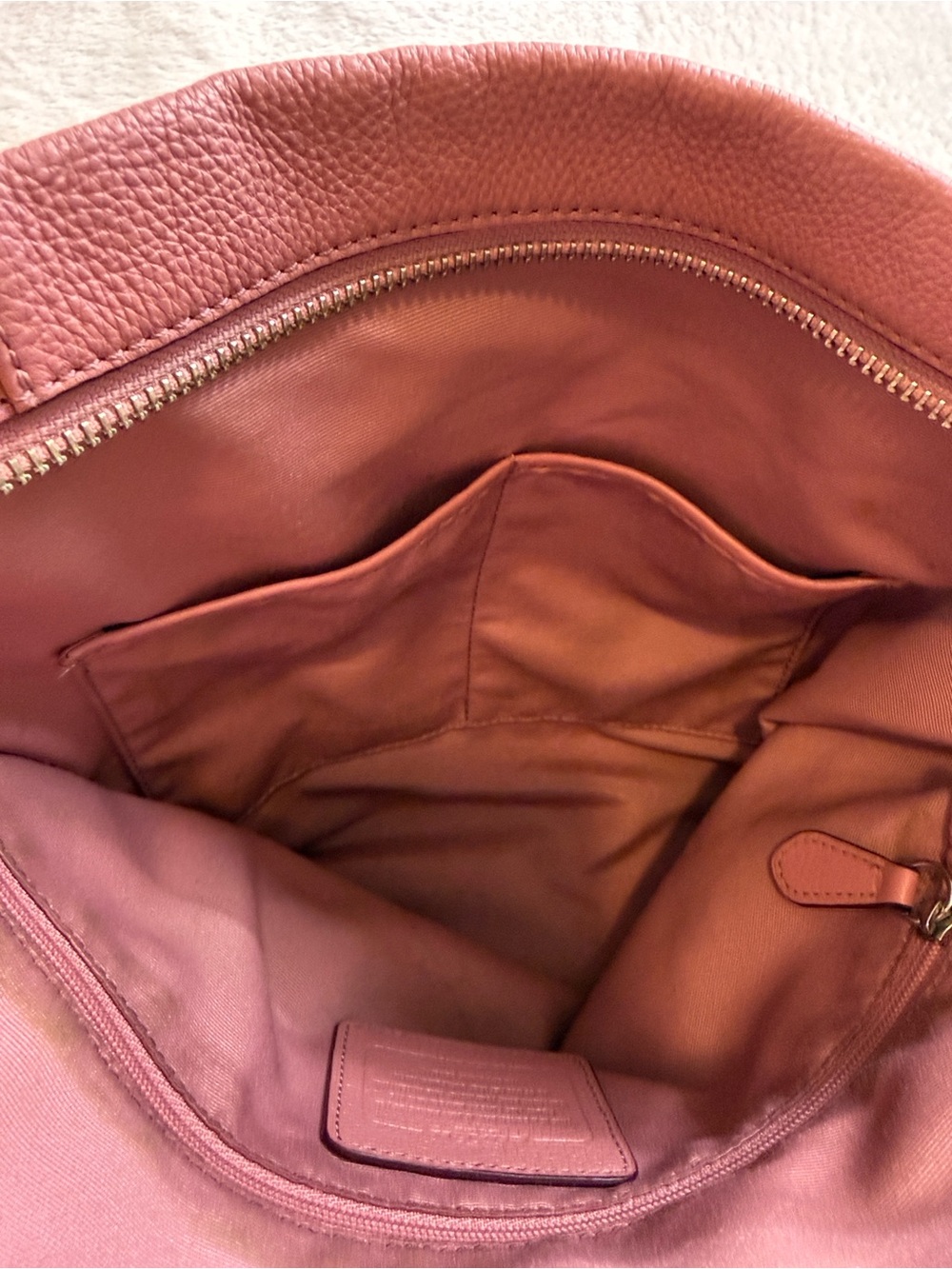 Coach Isabelle Shadow Rose Mauve Pink Pebbled Leather Crossbody Handbag F34511 - Picture 16 of 16
